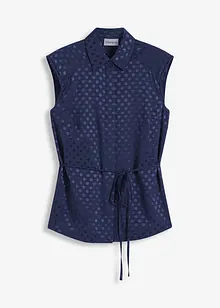 Satinblus med knytband, bonprix
