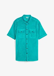 Kortärmad skjorta med tvättad look, bonprix