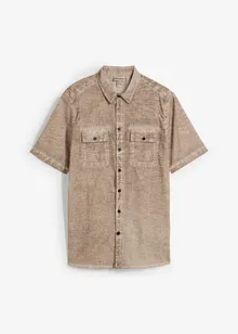 Kortärmad skjorta med tvättad look, bonprix