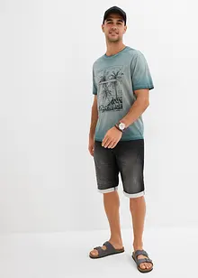 T-shirt med tvättade effekter, av ekologisk bomull, bonprix