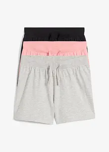 Jerseyshorts för barn (3-pack) i ekologisk bomull, bonprix