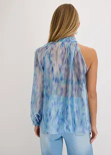 One shoulder-blus i chiffong, bonprix