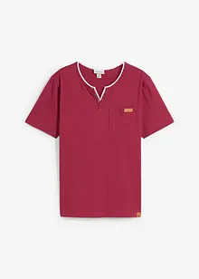 T-shirt med kort knappslå, bonprix