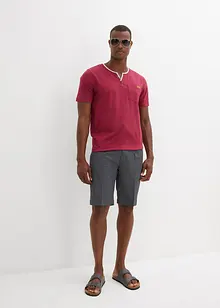 T-shirt med kort knappslå, bonprix
