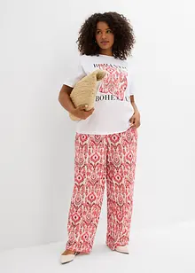 Byxa i dra på-modell av kräpp med struktur, bonprix