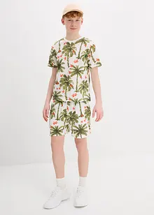 T-shirt och shorts för barn i piké av ekologisk bomull (2 delar), bonprix