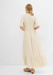 Maxiklänning med våder i följsam viskos, bonprix