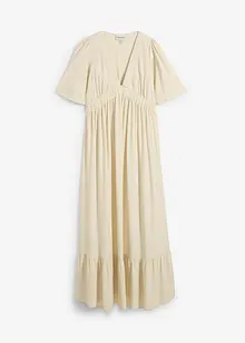 Maxiklänning med våder i följsam viskos, bonprix