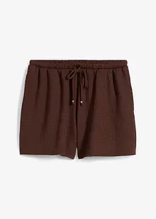 Dra på-shorts i kräppat material med struktur, bonprix