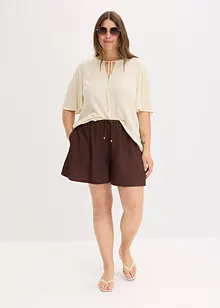 Dra på-shorts i kräppat material med struktur, bonprix