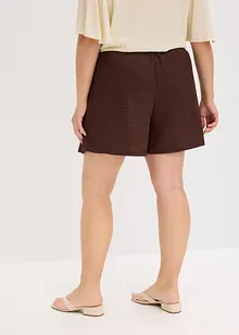 Dra på-shorts i kräppat material med struktur, bonprix