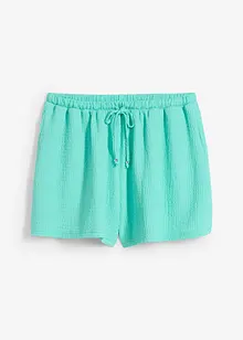 Dra på-shorts i kräppat material med struktur, bonprix