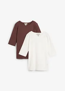 T-shirt i ren ekologisk bomull (2-pack), bonprix