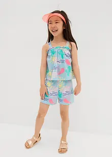 Linne och shorts för barn (2 delar) i ren ekologisk bomull, bonprix