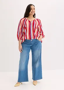 Blus av viskosmaterial med struktur, bonprix