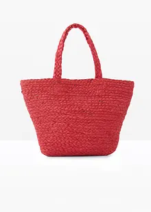 Liten shoppingväska med halmlook, bonprix