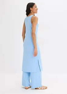 Mellanlång klänning i mjukt, ribbstickat material, bonprix