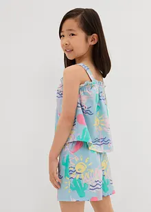 Linne och shorts (2 delar) i ren ekologisk bomull, bonprix