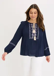Oversizeblus med broderi, bonprix