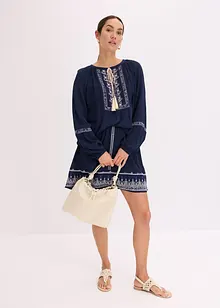 Minikjol med broderi, bonprix