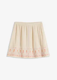 Minikjol med broderi, bonprix