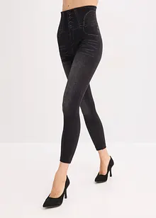 Sömlösa leggings med jeanslook och kraftigt formande effekt, bonprix