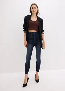 Sömlösa leggings med jeanslook och kraftigt formande effekt, bonprix