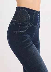 Sömlösa leggings med jeanslook och kraftigt formande effekt, bonprix