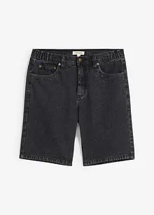 Jeansbermudas med töjbar midja i sidan, Classic Fit, bonprix