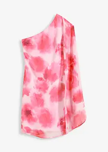 One shoulder-klänning i fintrådig chiffong, bonprix