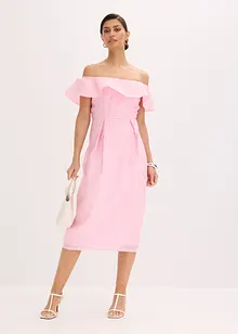 Singoallaklänning i glansigt jacquardmaterial, bonprix