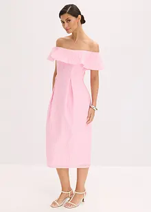 Singoallaklänning i glansigt jacquardmaterial, bonprix