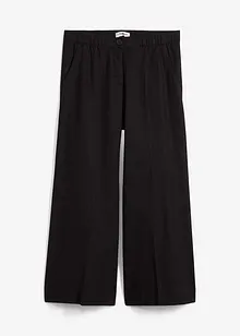 Culottebyxa med elastisk midja, av viskosmix, bonprix