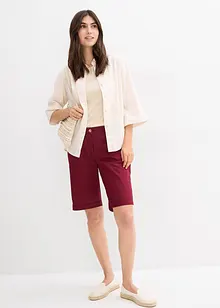 Papertouch-bermudas med bomull och bekväm midja, bonprix