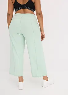 Bekväm sportbyxa i caprimodell med vida ben, bonprix