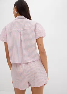 Kortärmad blus av ren bomull, bonprix