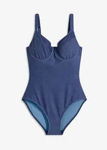 Bygelbaddräkt i jeanslook, bonprix