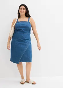 Jeansklänning i omlottstil, bonprix