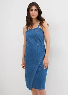 Jeansklänning i omlottstil, bonprix