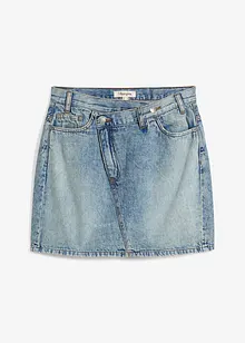 Jeanskjol med asymmetrisk midja, bonprix