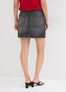 Jeanskjol med asymmetrisk midja, bonprix