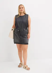 Jeanskjol med asymmetrisk midja, bonprix