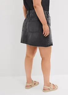 Jeanskjol med asymmetrisk midja, bonprix