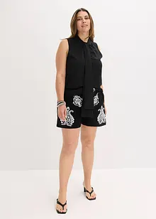 Shorts i mjuk viskosmix med broderi, bonprix
