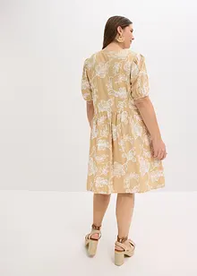 Tunikaklänning i mjuk viskos med broderi, bonprix