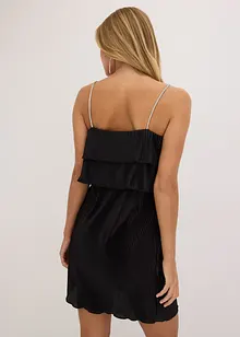 Jerseyklänning med plissering, bonprix