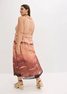 Mönstrad chiffongklänning, bonprix