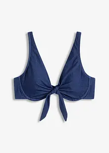 Bikiniöverdel med bygel, jeanslook, bonprix