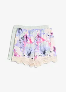 Pyjamasshorts (2-pack) i mjuk viskosmix, bonprix