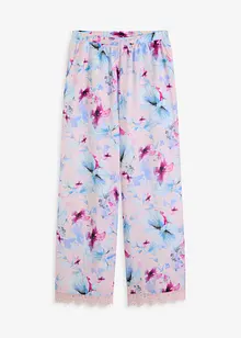 Lång pyjamasbyxa av glansig viskos, bonprix
